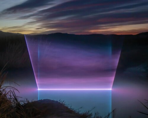 how lachlan turczan reshapes matter by bending light and water in atmospheric installations